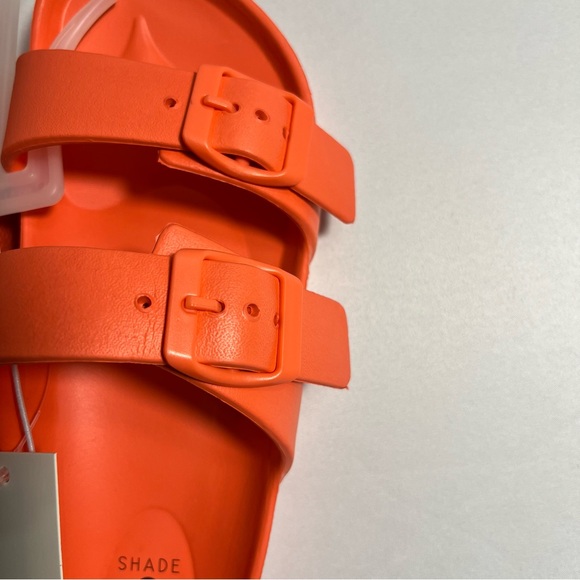 Women's Neida Eva Two Band Slide Sandals - Shade & Shore Coral Red Sz 6 NWT - Picture 4 of 6